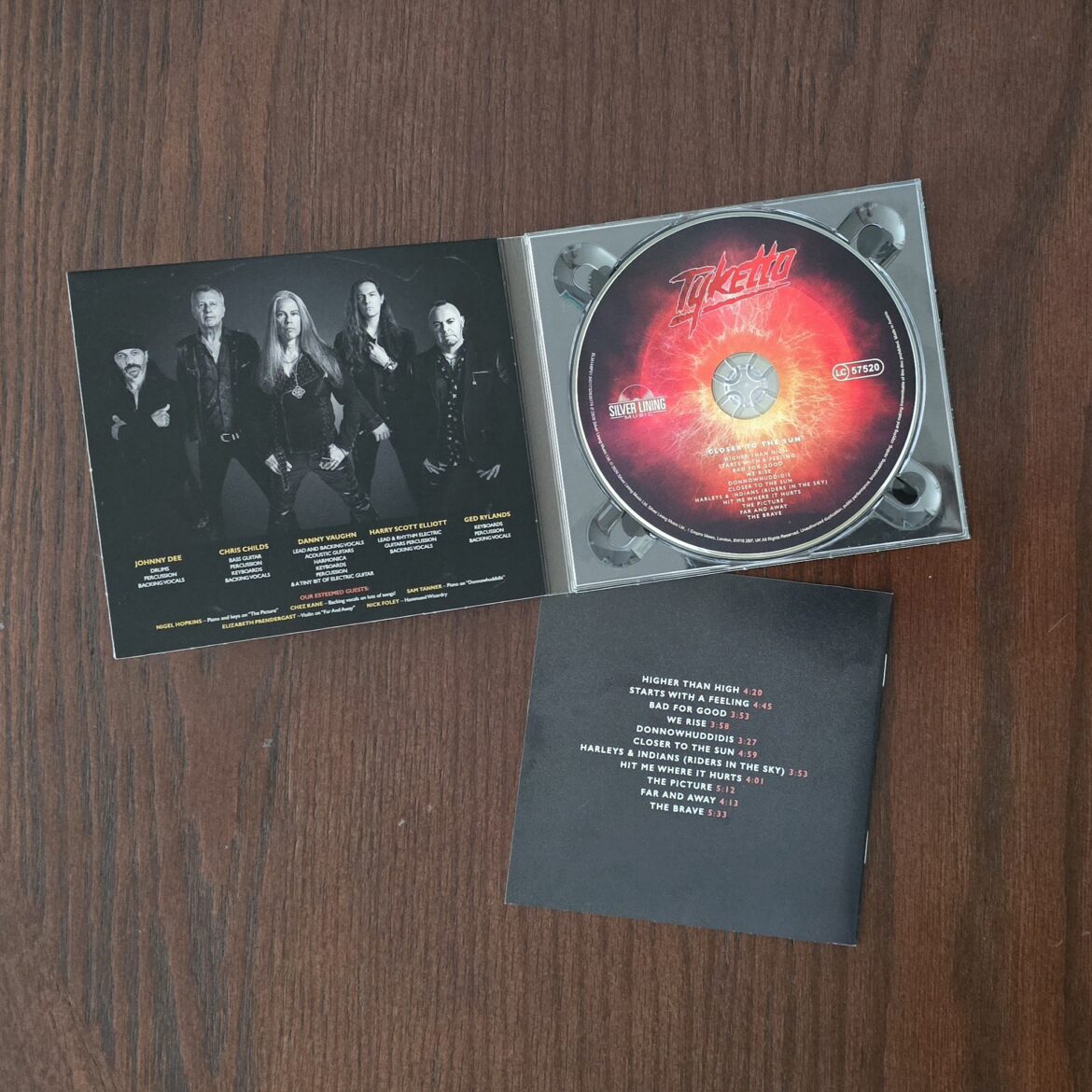 Open CD Digipak and booklet back cover